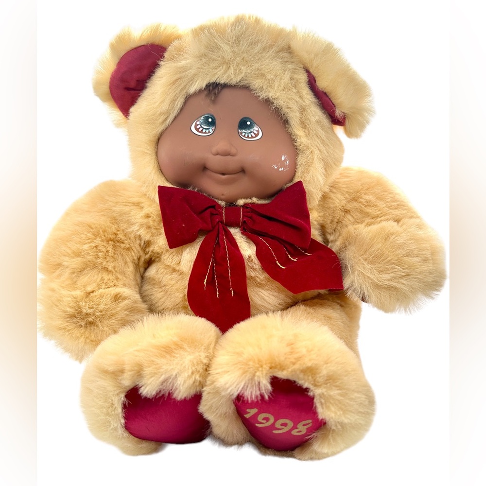 KUDDLE LOVE KIDS Plush Doll 1998 Bear Costume African American Cute Clean 16”